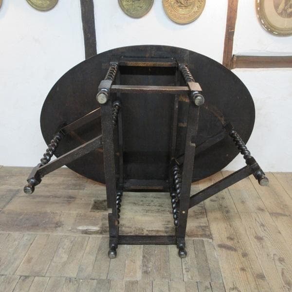 イギリス アンティーク 家具 ゲートレッグテーブル ツイスト 英国 6127e