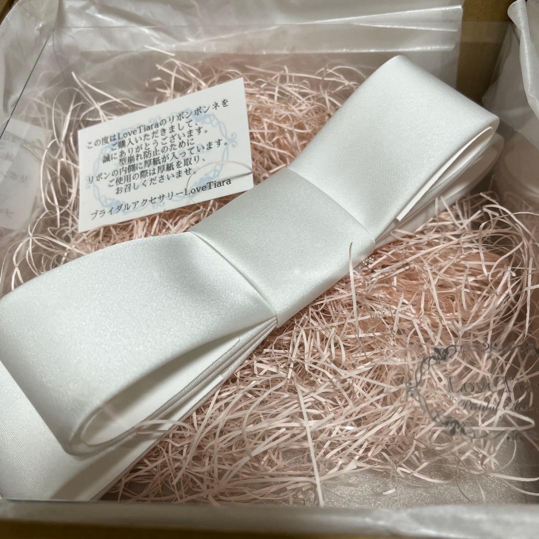 ラブティアラ　リボンボンネ　なでしこ　オフホワイト