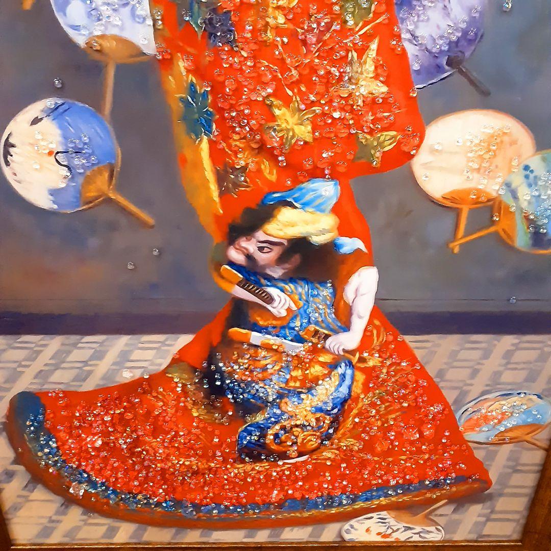 輸入雑貨　クロード・モネ作　『ラ・ジャポネーズ』　天然水晶石　クリスタルアート