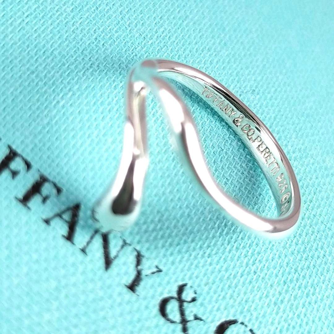 ●SALE●【ティファニー】ティアドロップ　ウェーブ　リング　８号　2309