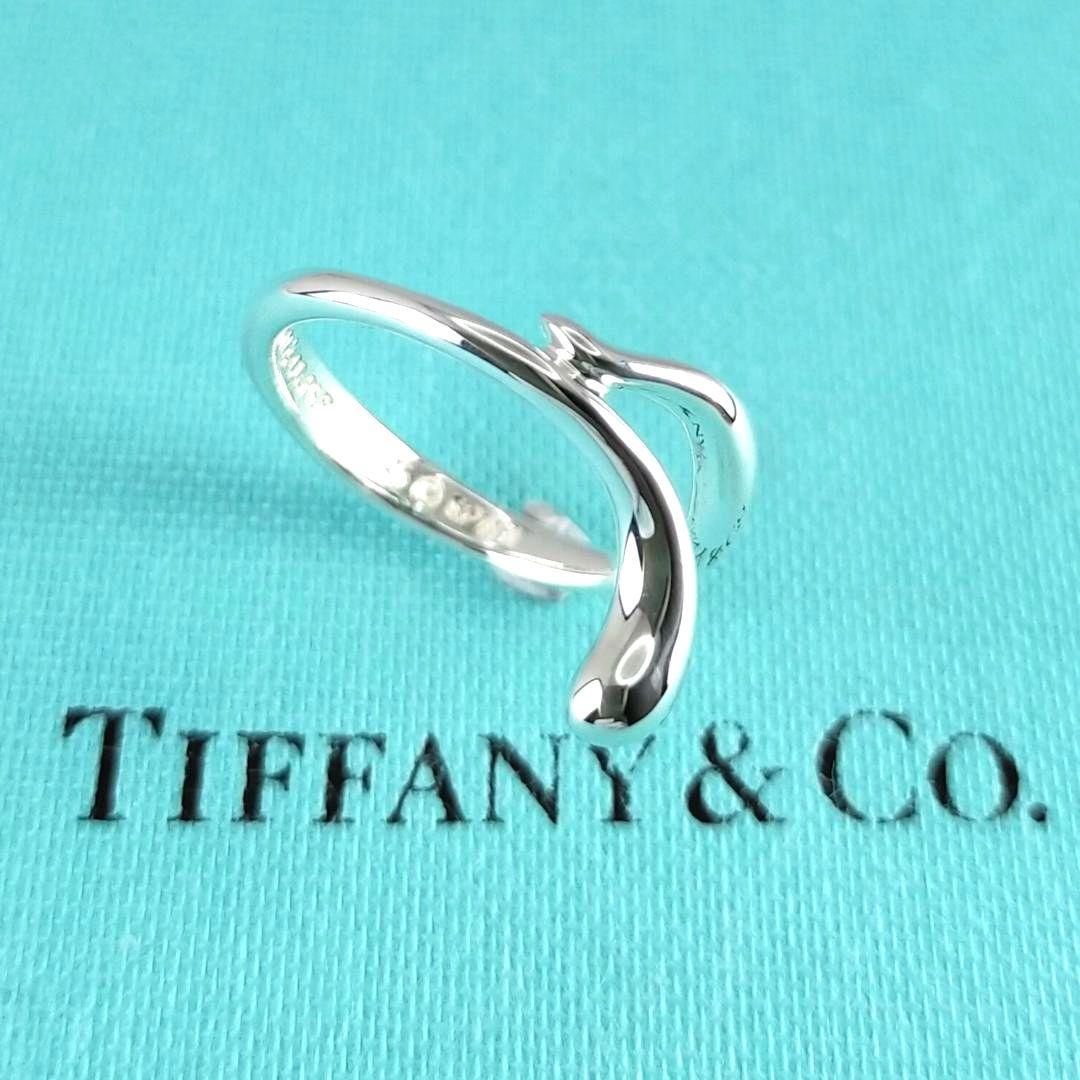 ●SALE●【ティファニー】ティアドロップ　ウェーブ　リング　８号　2309