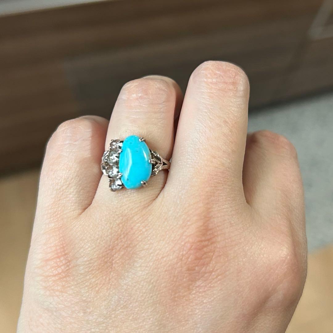商*子様 agete ターコイズ ホワイトトパーズ　リング　11号