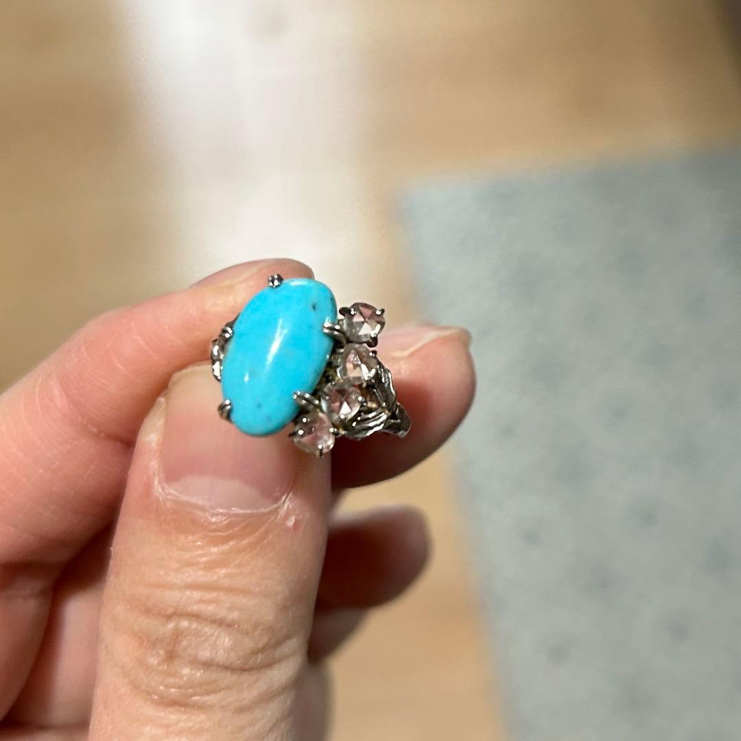 商*子様 agete ターコイズ ホワイトトパーズ　リング　11号