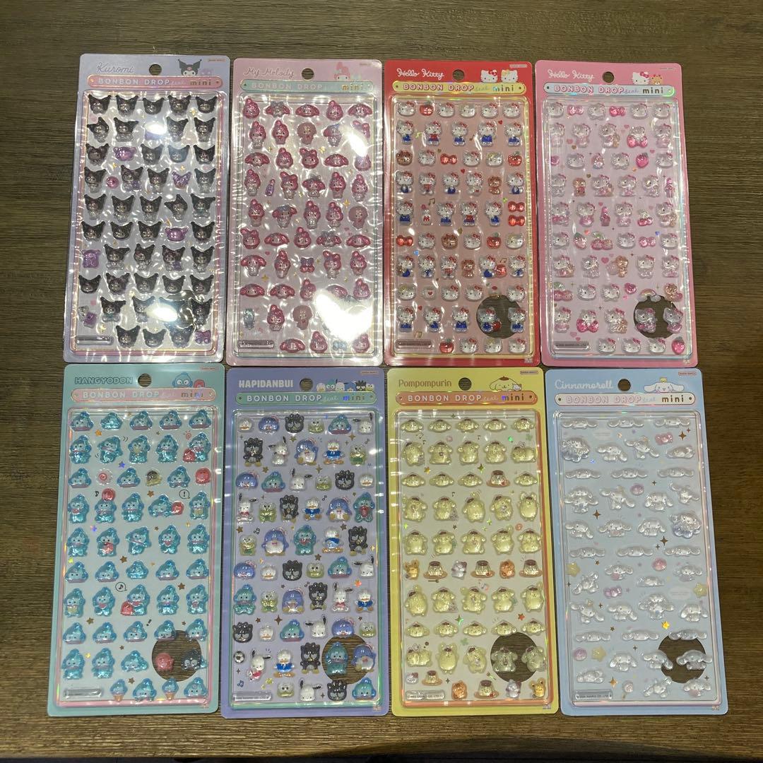 【国内正規品】サンリオ ボンボンドロップシール ミニ 8種セット