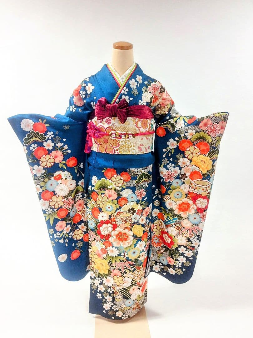 振袖フルセット‼️ターコイズブルーで素敵なお色