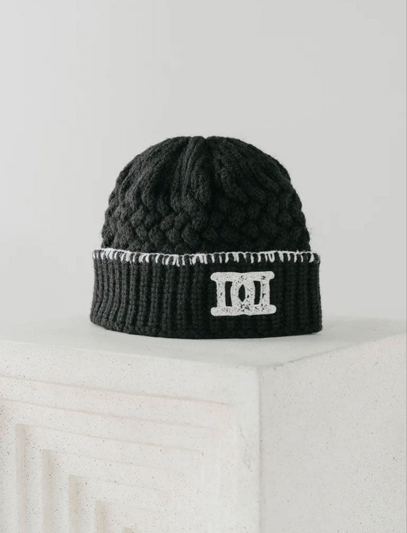 最終お値下げ‼️ダーリッチ DDロゴバスケットニットビーニー ブラック