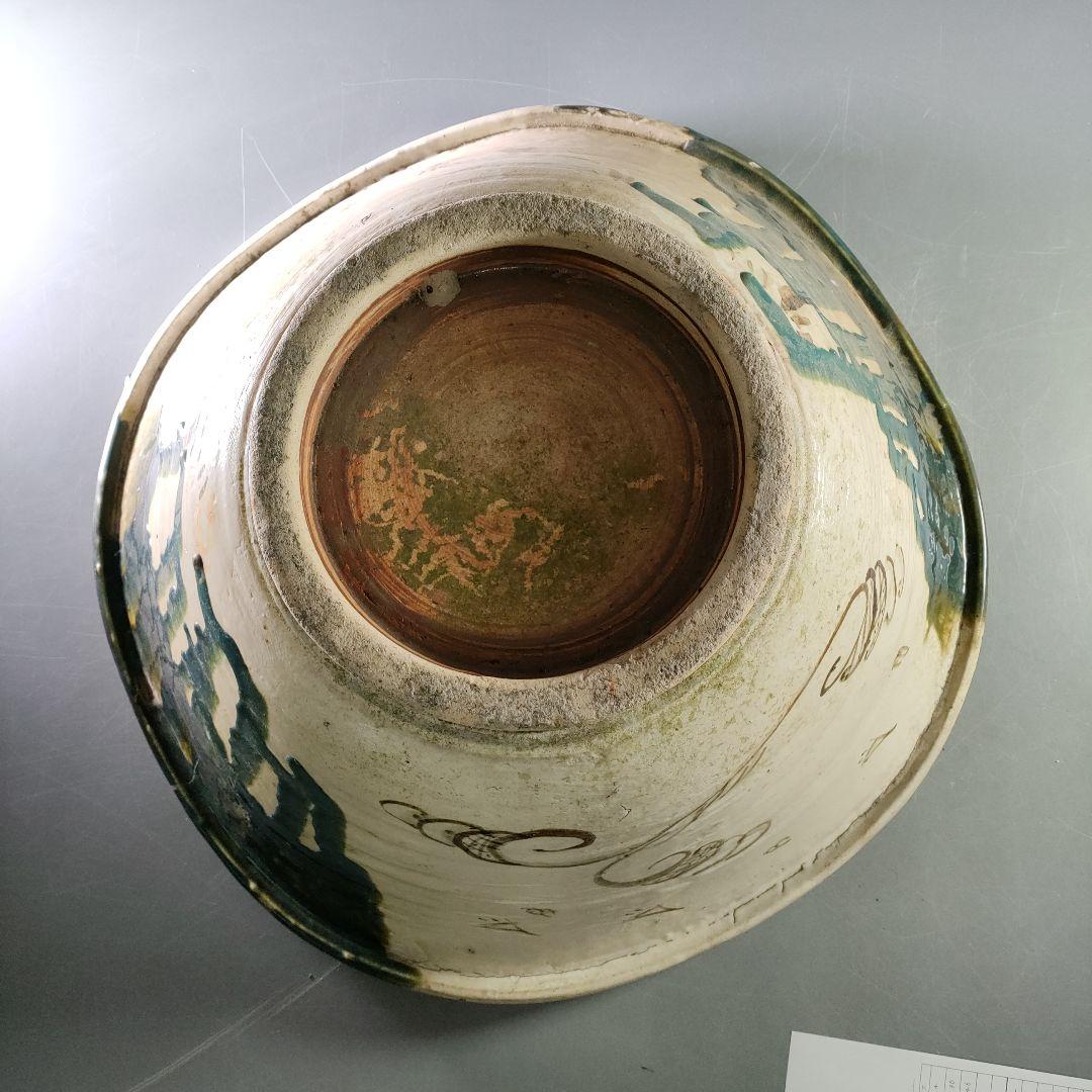 A887-4/織部大鉢/盛鉢/飾鉢/向付/