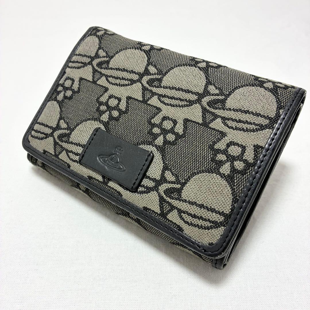 ヴィヴィアンウエストウッド/ARROW ORB JACQUARD 二つ折り財布