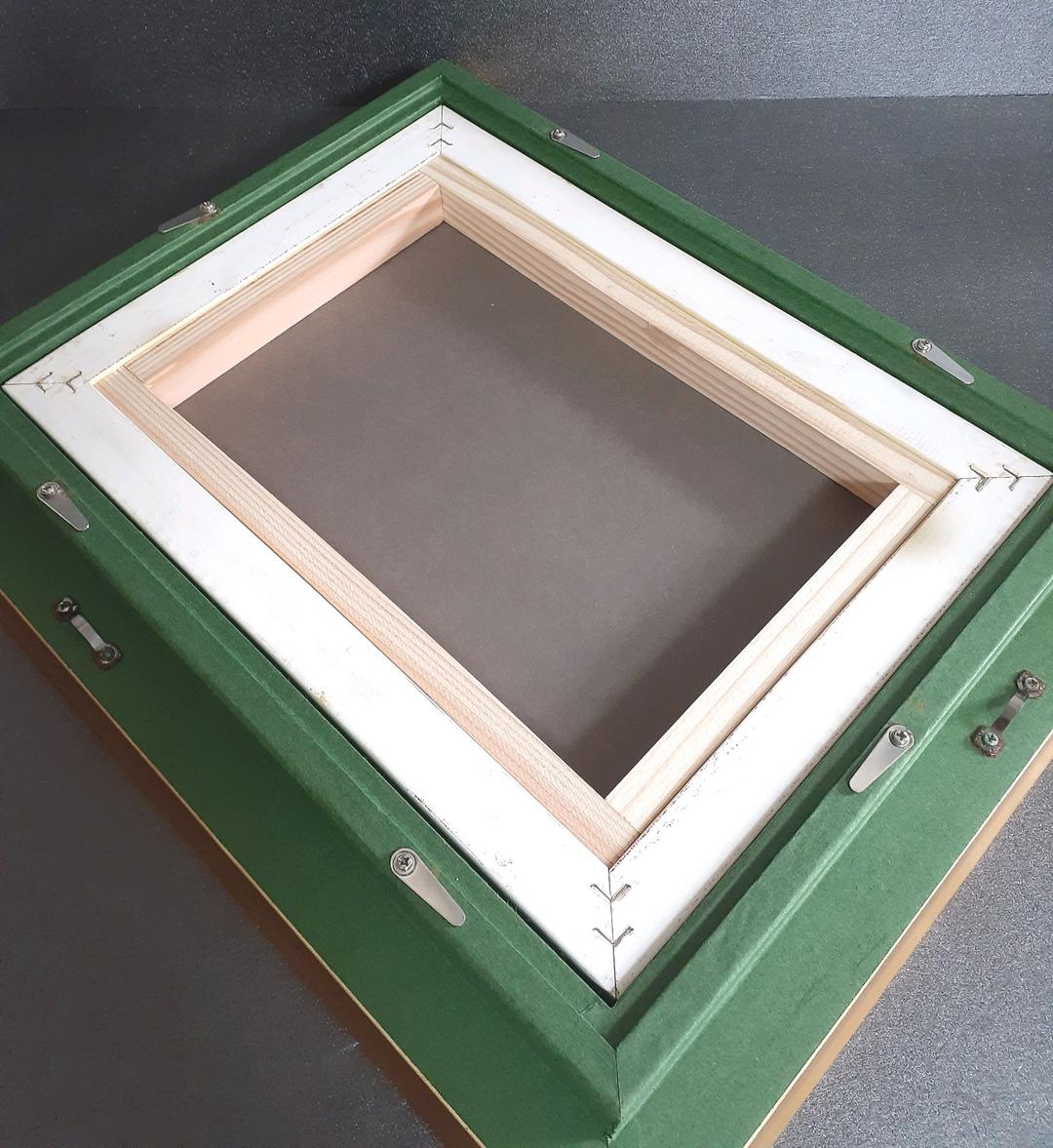 作者不明　女性像　上紙貼り付け仕上げ　SM　額装