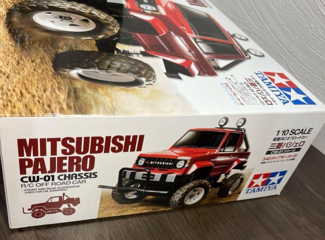 新品未組立品 1/10RC 三菱 パジェロ (CW-01シャーシ）タミヤラジコン