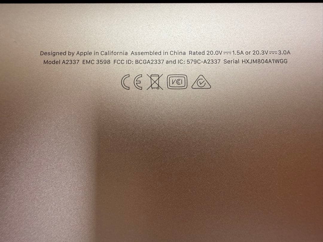 MacBookAir M1チップ メモリ16GB ストレージ256GB 美品