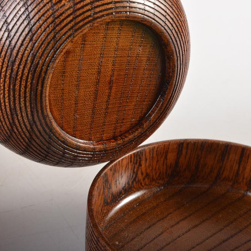 茶道具　天然木　網目　棗　仕覆・時代箱付　V　6339