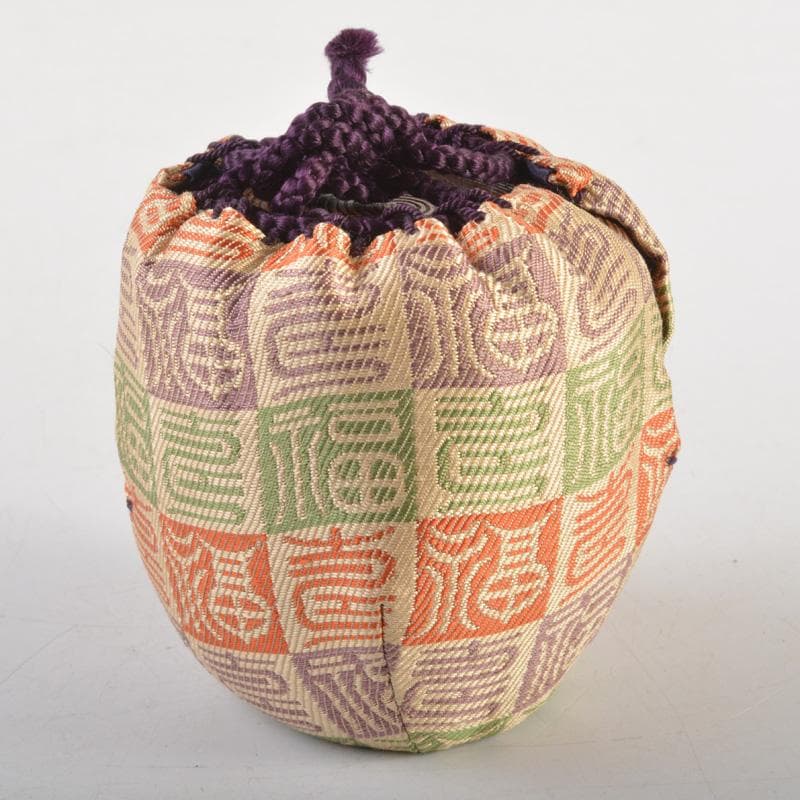 茶道具　天然木　網目　棗　仕覆・時代箱付　V　6339