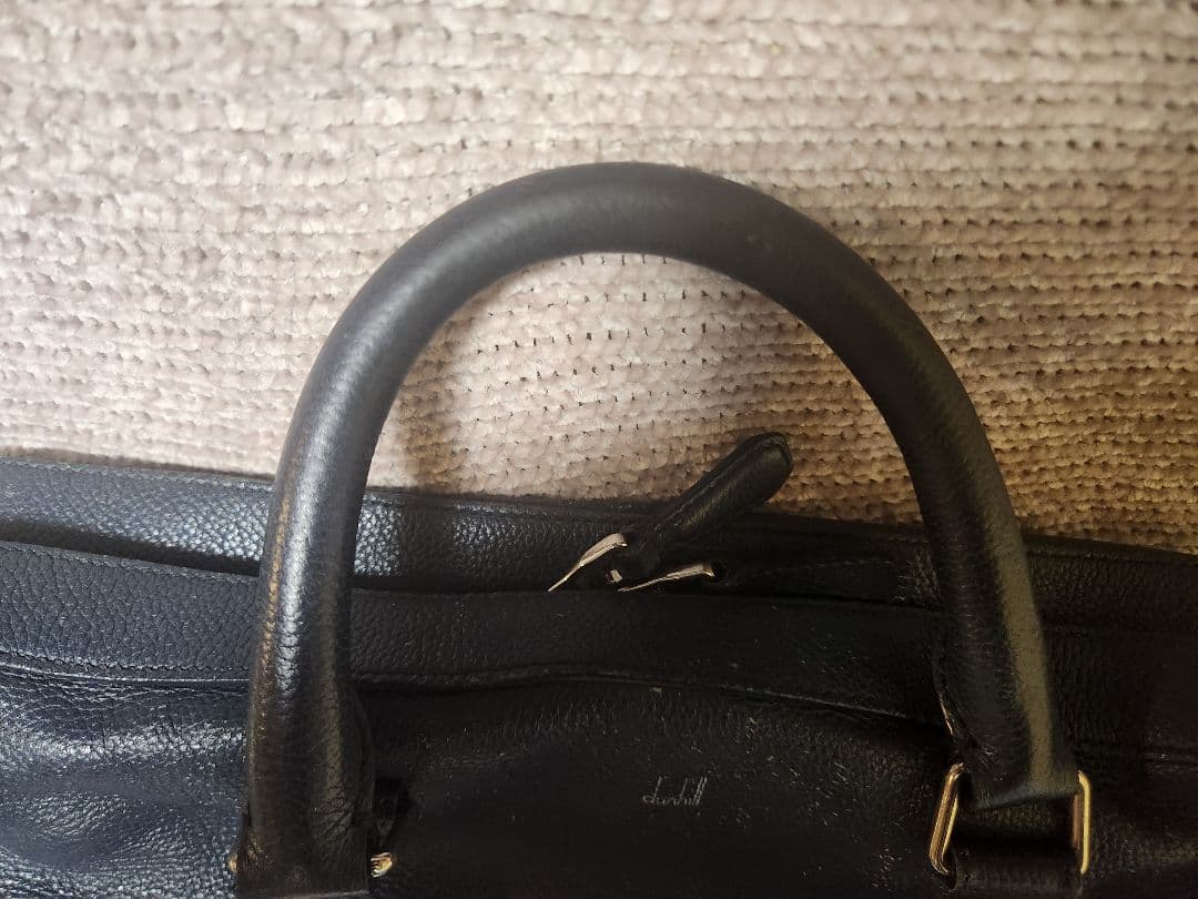 入手困難✨ ダンヒル ベルク ビジネスバッグ レザー A4資料 銀ロゴ ネイビー