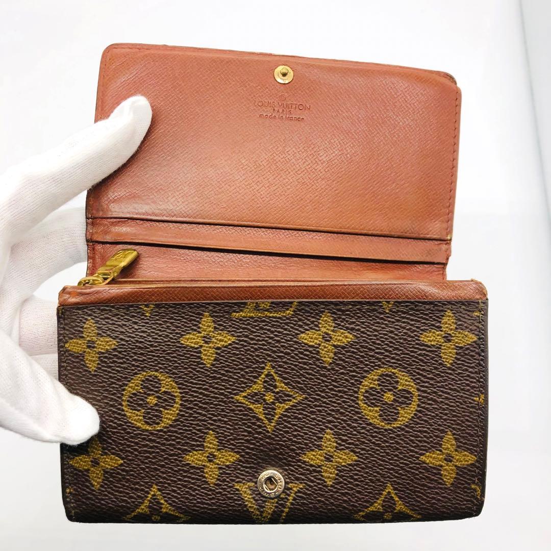 ルイヴィトン　ポルトモネ　ビエ　トレゾール　M61736 モノグラム　二つ折財布