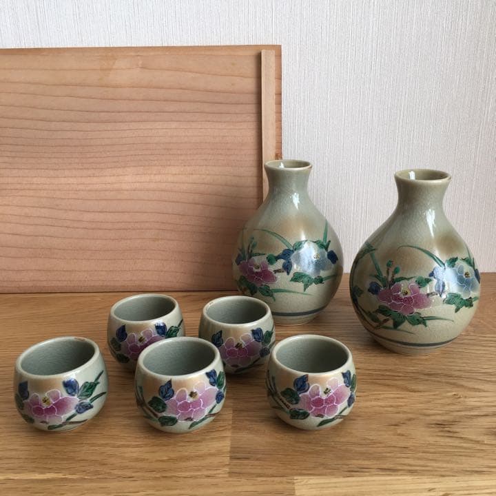 九谷焼　陶華　牡丹　酒器揃　徳利　お猪口　ぐい呑