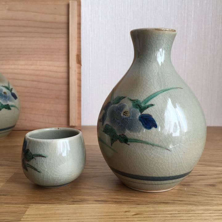 九谷焼　陶華　牡丹　酒器揃　徳利　お猪口　ぐい呑