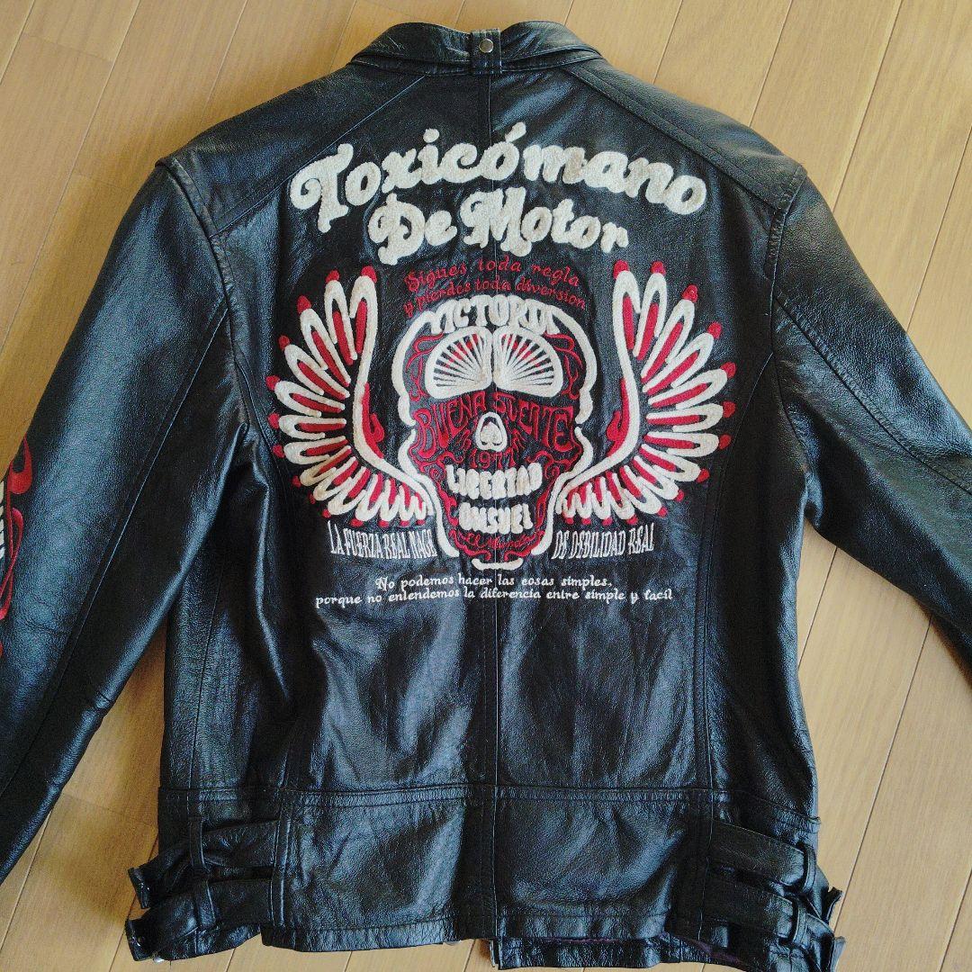 美品ローブローナックルシングルライダースジャケット