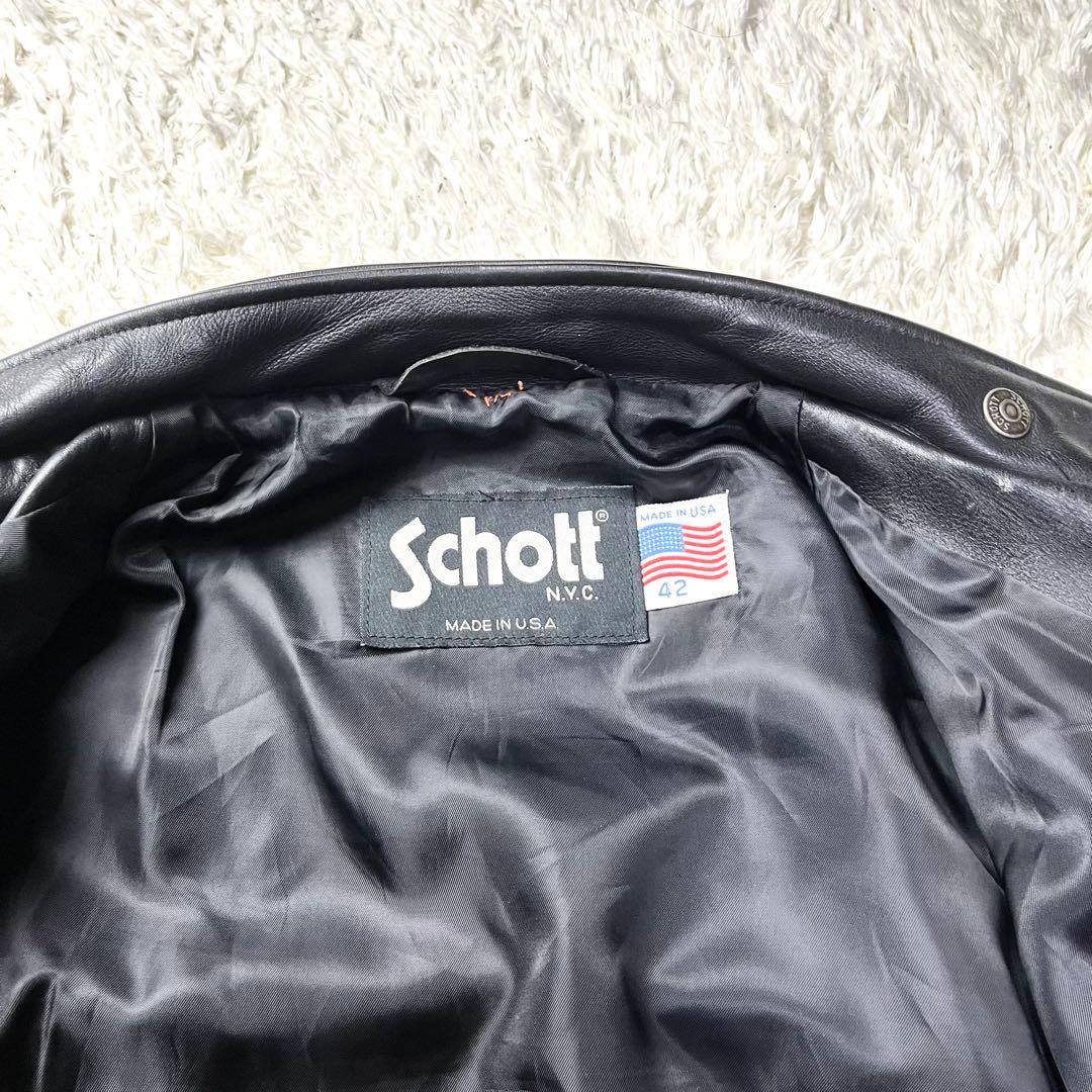 極美品/現行モデル/42インチ✨ショット シングルライダース レザージャケット