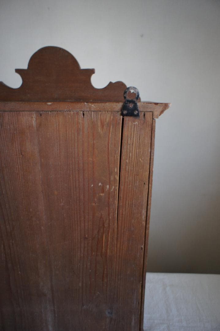 フランスアンティーク　飾り棚　壁掛け　キャビネット　ガラスケース