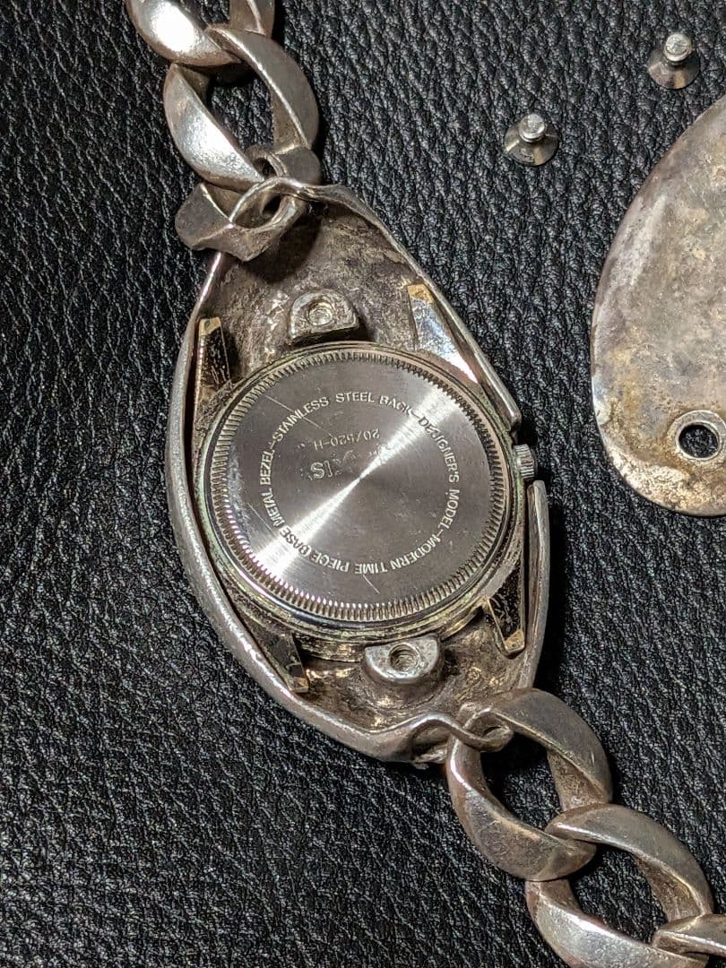 KENシルバー925 ウォッチクロス柄　ブラッケンリッチ　蓋無　可動