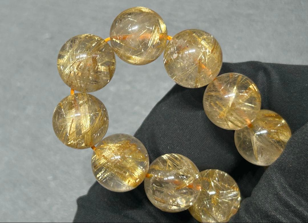 pirokei ゴールドルチルクォーツブレスレット　14mm