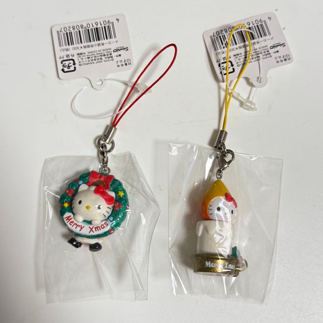 レア　ハローキティ　コンビニ限定　クリスマスストラップ　根付け