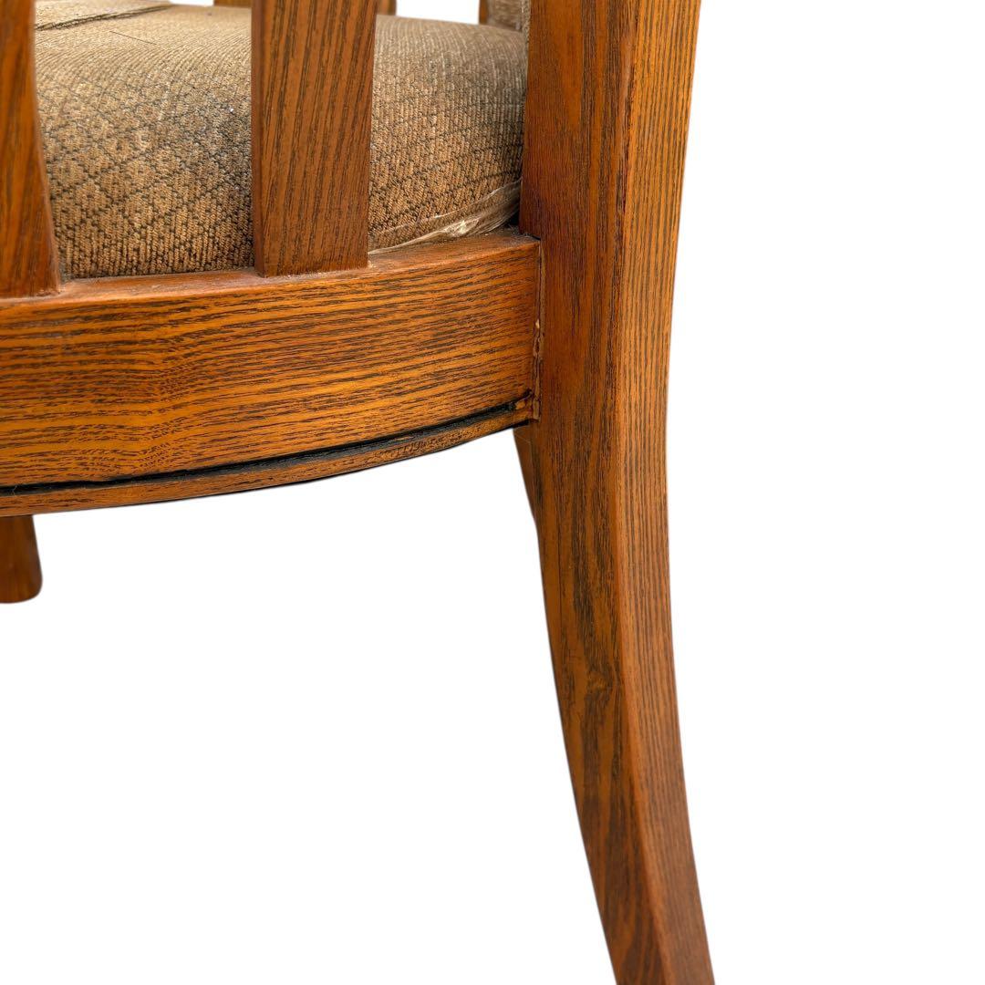 ② アンティーク 椅子 ヴィンテージ インテリア 木製チェア　スタッズ　ベージュ