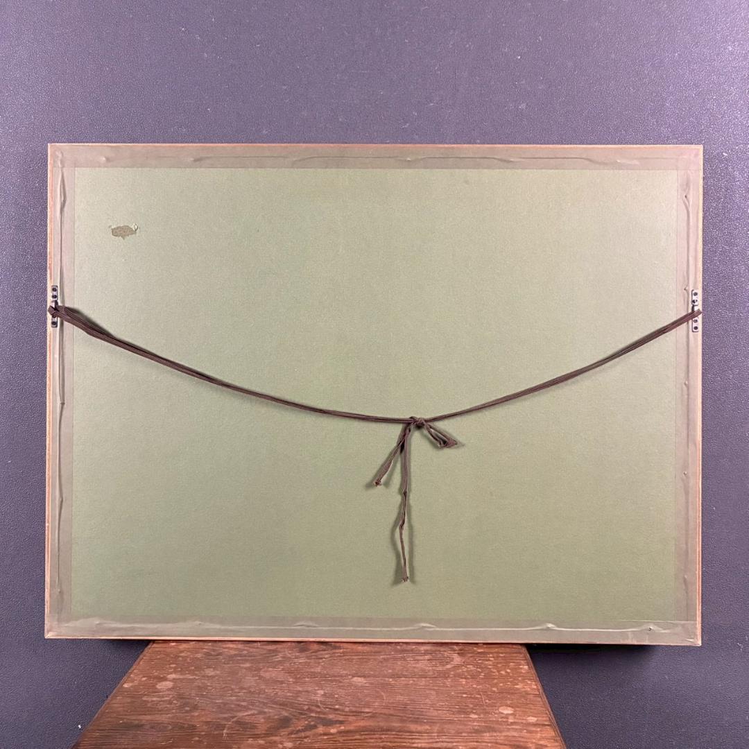 美品 田崎廣助「快晴の阿蘇」リトグラフ 直筆サイン・印章有 額縁入 熊本 阿蘇山