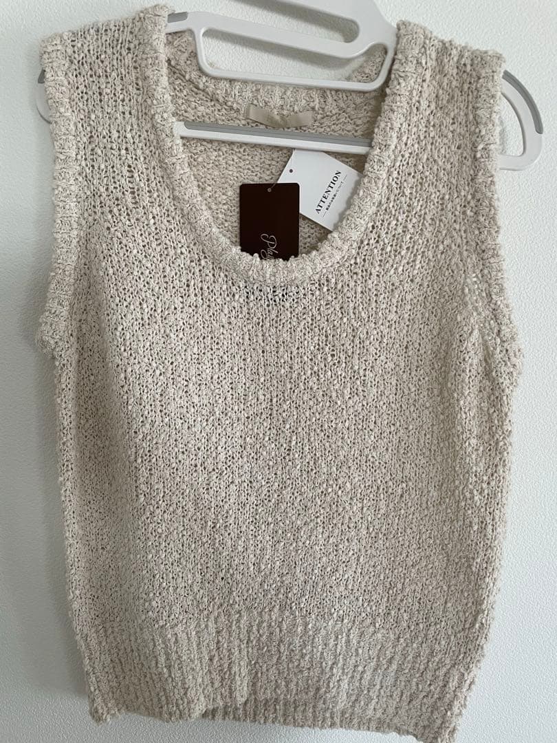 新品タグ付き plage paper yarnプルオーバー