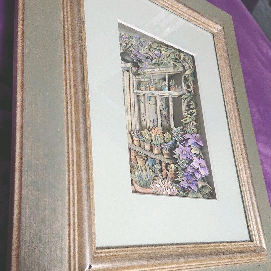 シャドーBOX 完成品  キムジャコブクレマチス