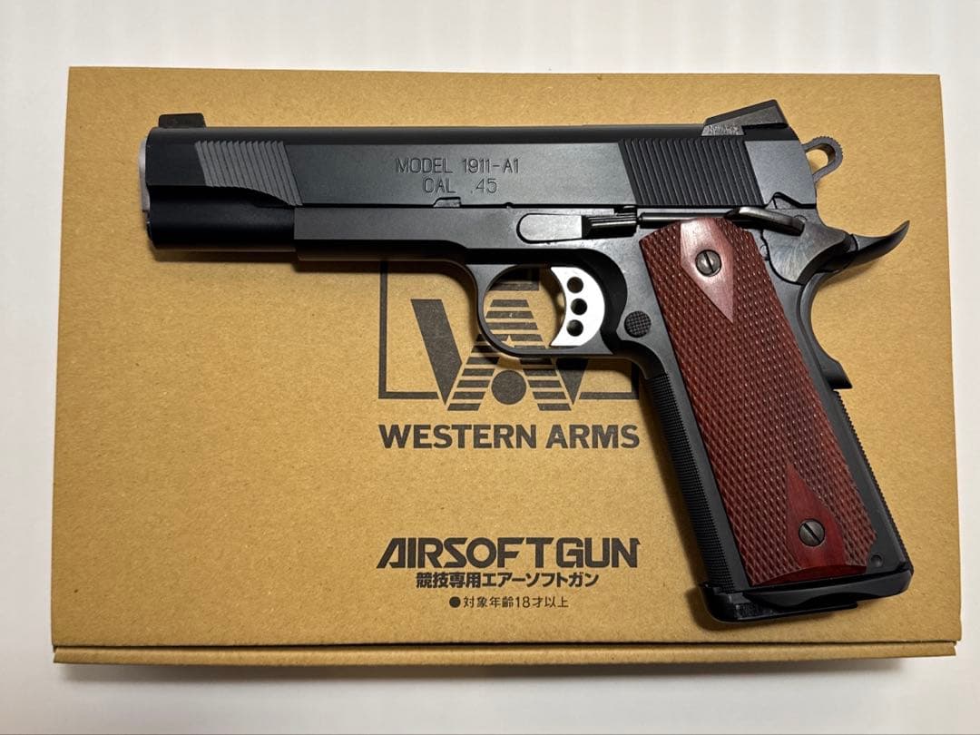 WA L.A.ヴィッカーズ・カスタム 実物木製グリップ付 ガスガン