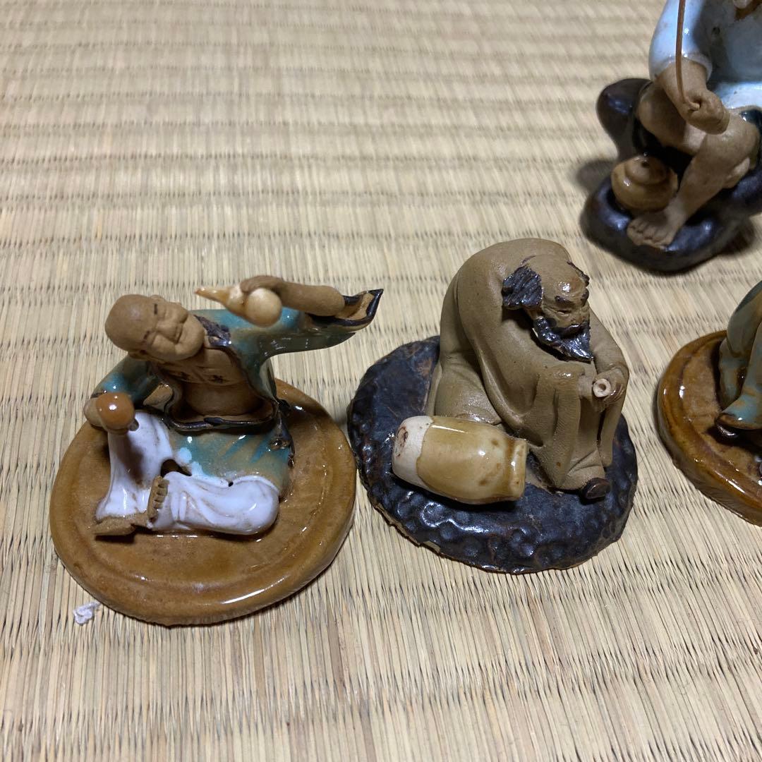 老人　飾り　焼物　外国　釣り　お酒　工芸品　陶芸