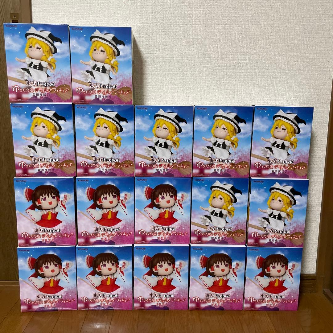 東方　ゆっくり風デフォルメフィギュア　魔理沙　霊夢