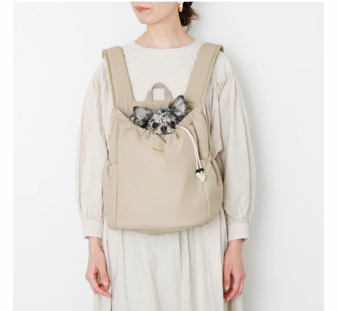 【未使用】moncheri　モンシェリ　巾着メッシュギャザーリュック　Sサイズ