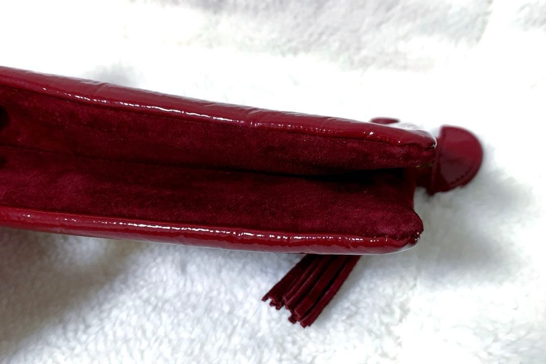 ATAO ブーブー お財布ポシェット ショルダーバッグ エナメル レッド 金