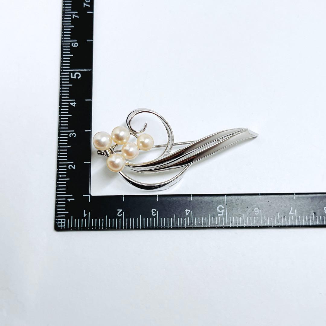 極美品✨　MIKIMOTO ミキモト パール　ブローチ　コサージュ　リーフ