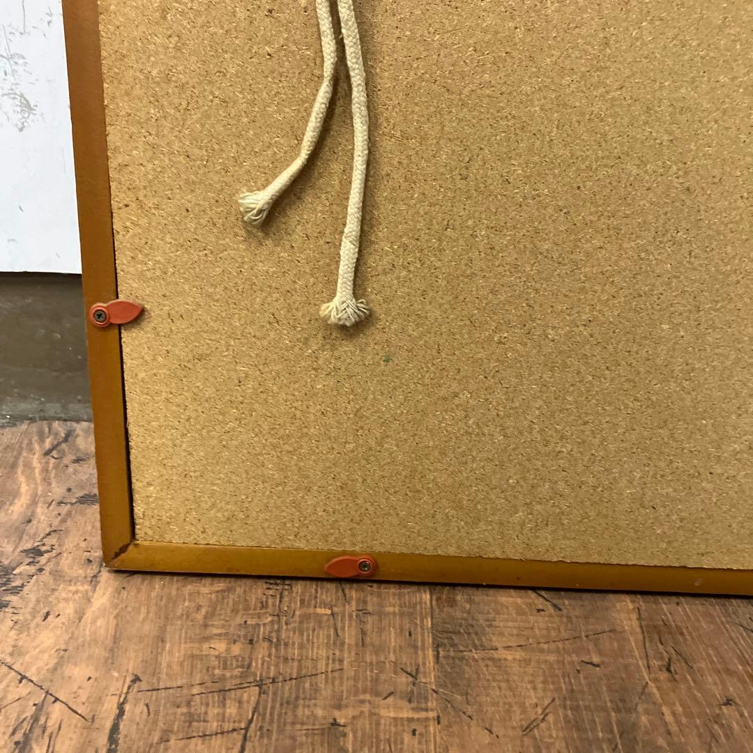 昭和レトロ 油絵 絵画 油彩画 風景画 街並み 雨の日 額装 額入り 額縁 作品