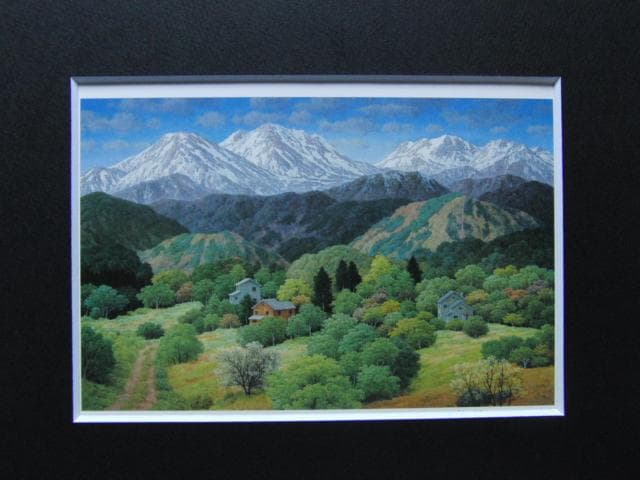 浜口美和、【自然との会話（風の音）】、希少な画集画、新品高級額