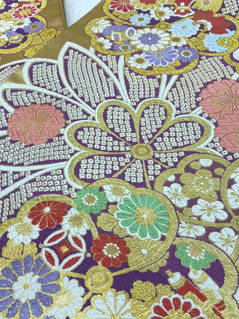 成人式　振袖フルセット　1137 真紅花柄　　正絹　振袖　格安！