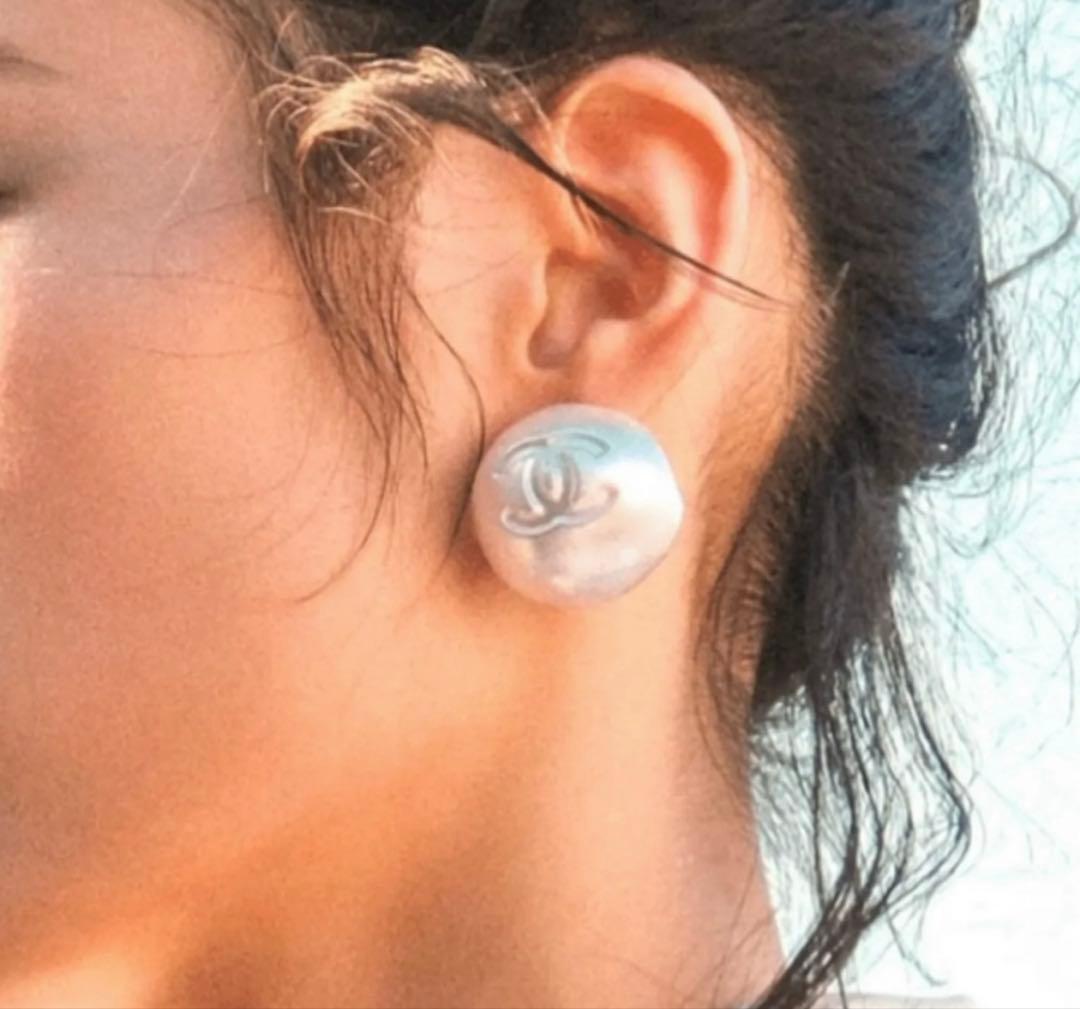 シャネル パール調 ピアス