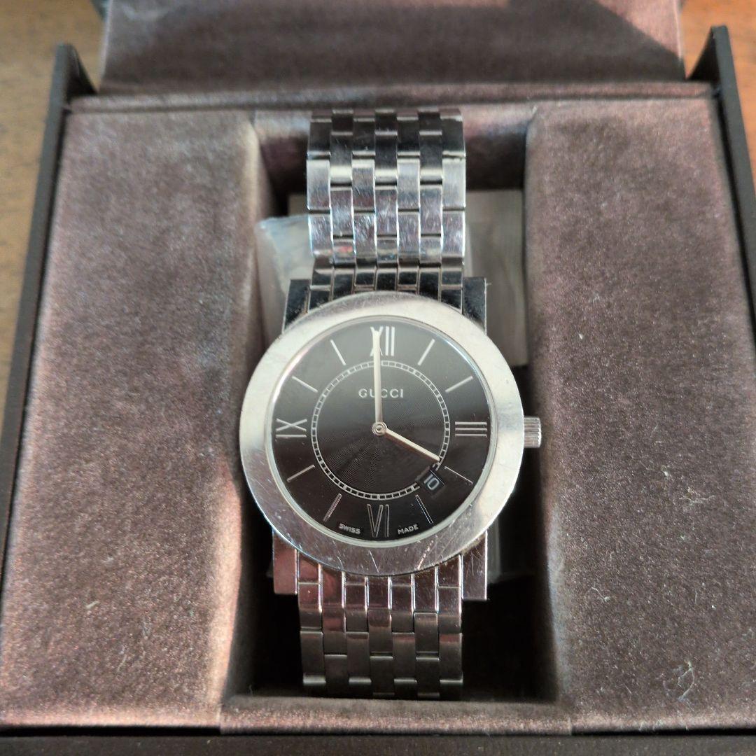 GUCCI 腕時計 ブラック ステンレス