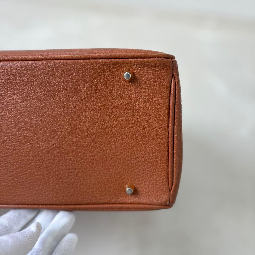 【極美品✨】ノーブランド品 大人気型 ハンドバッグトート 本革 金金具35 A4