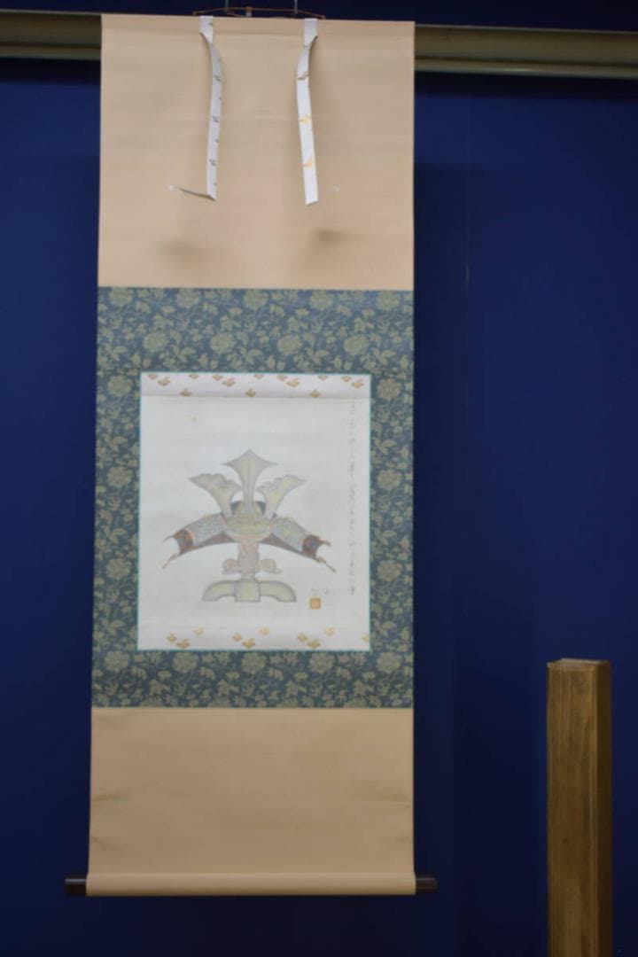 不詳/作者不詳/兜画賛/五月/端午の節句/布袋屋掛軸HJ-20