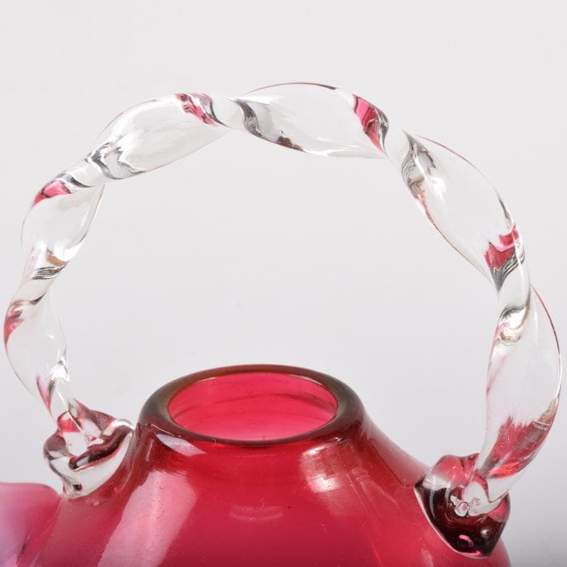 ガラス工芸　吉田勝美作　瑠璃の匠　ガラス水注　共箱　C　7079