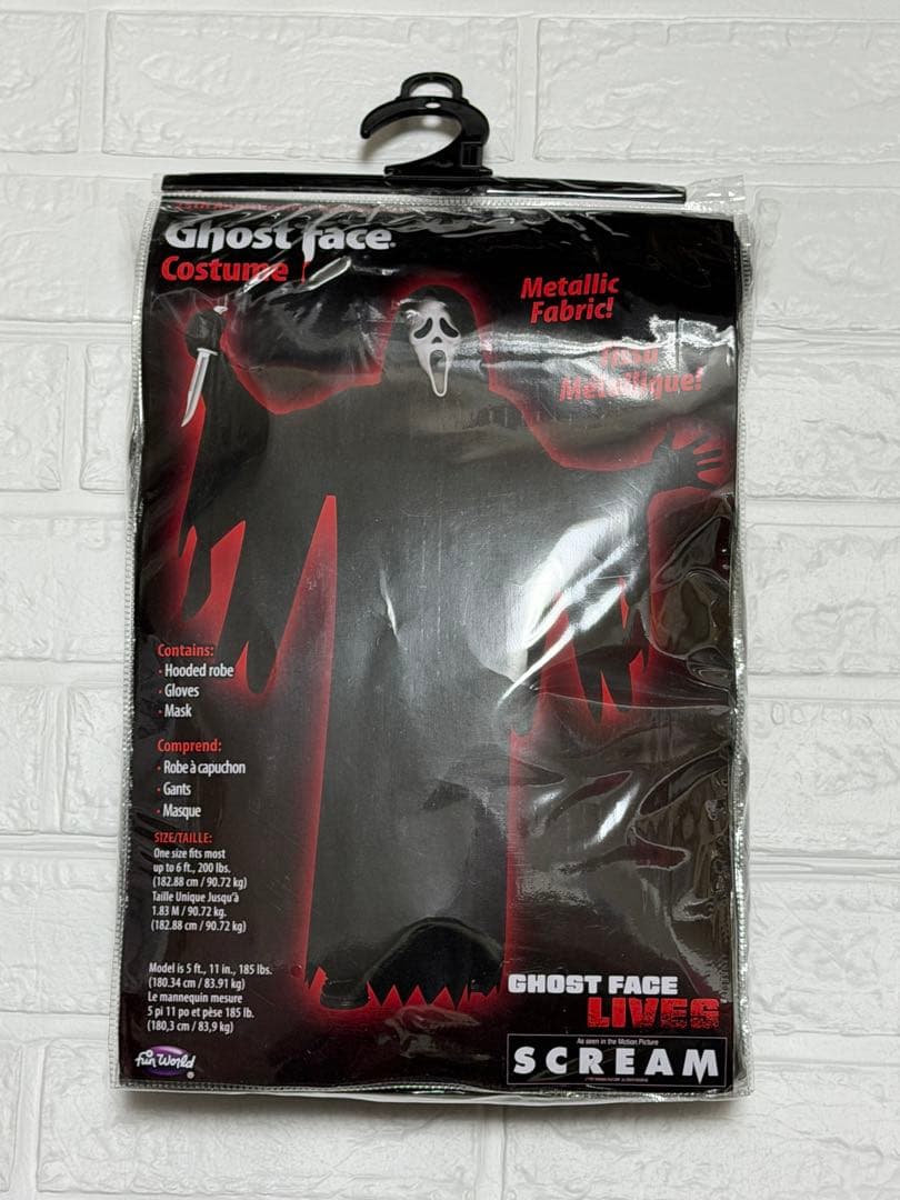 Fun World 映画25周年記念　公式ライセンス ゴーストフェイス　コスプレ