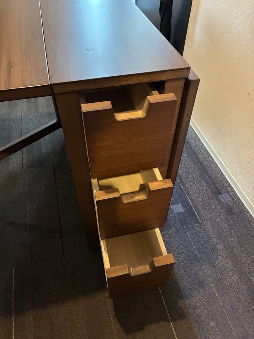 た*き様 収納付き木製バタフライテーブル