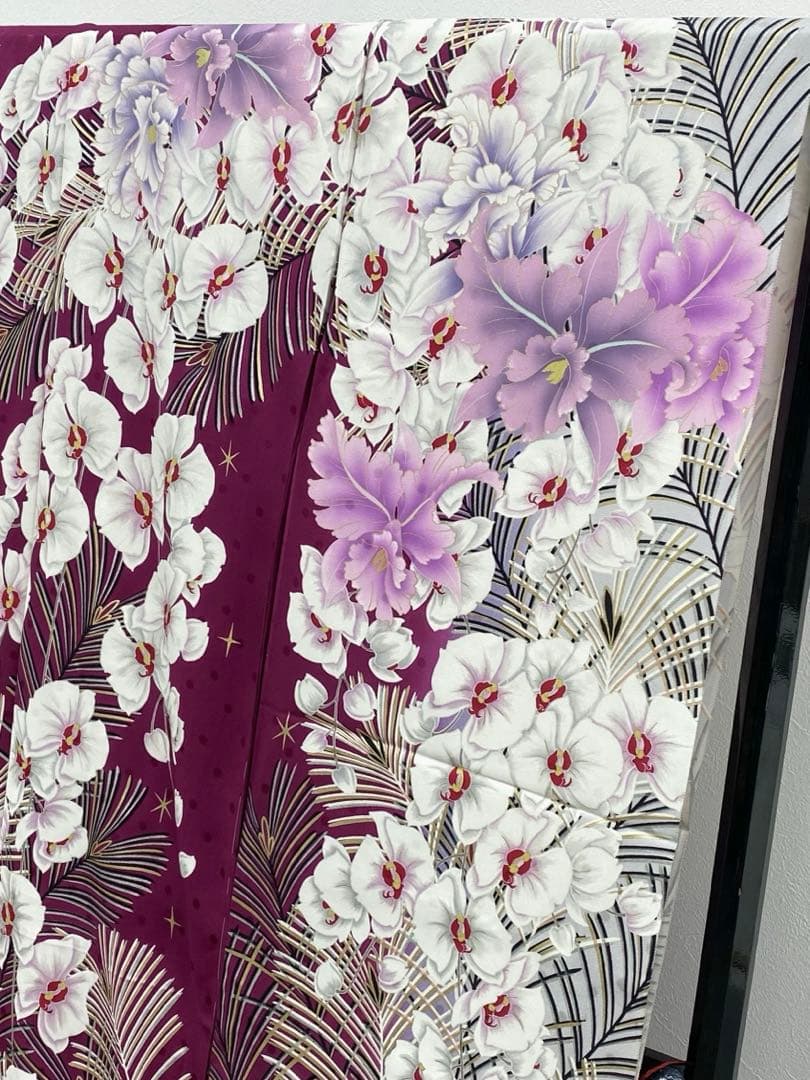 振袖 Luxjewel 仮絵羽 刺繍 金彩 銀彩 正絹 未仕立て品 八掛付き