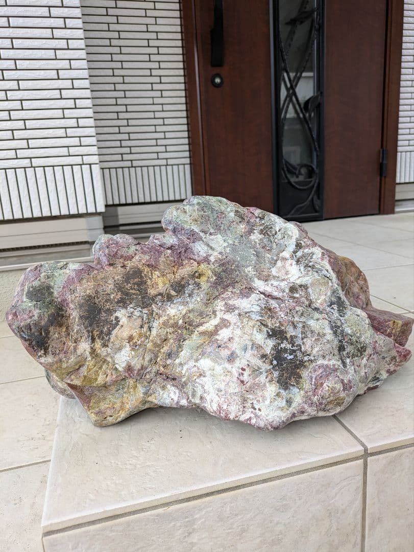 佐渡錦紅石 原石 特大 約30.6kg 天然石 赤玉石 鑑賞用 水石 希少 レア