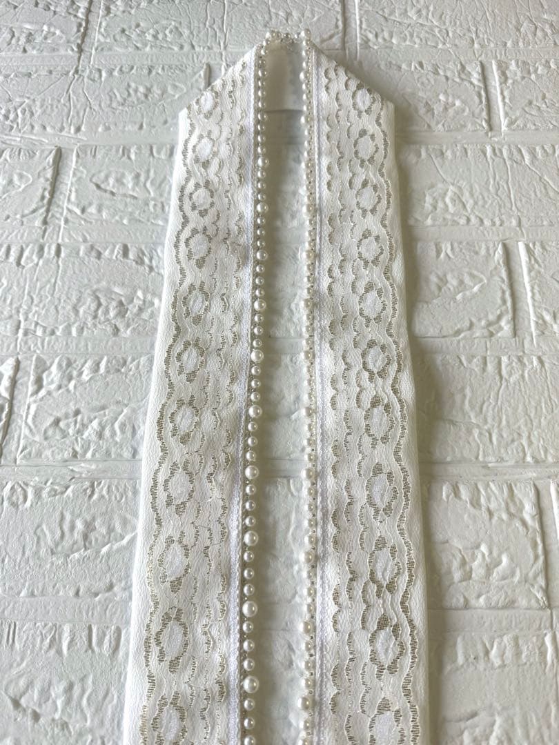 ふりふレース　髪飾りセット 重衿　半衿　帯揚げ　帯締め　パール装飾　振袖セット